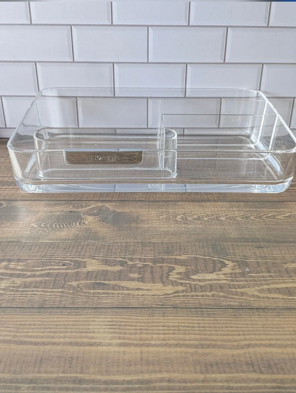 Clear Acrylic Bathroom Organizer Tray Makeup Organizer